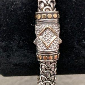John Hardy Naga Diamond and Gold Bracelet